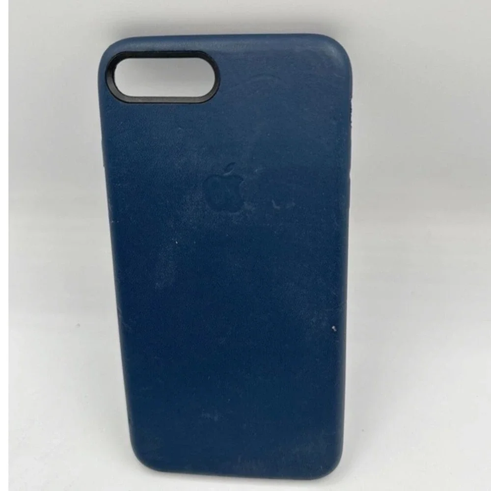 Apple iPhone 7 Plus 8 Plus Leather Case Midnight Blue Genuine Leather Vintage 33
